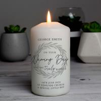 Personalised Truly Blessed Naming Day Pillar Candle Extra Image 1 Preview